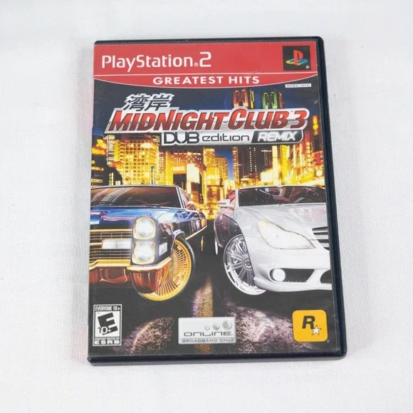 Rockstar Midnight Club 3 DUB Edition Remix PS2  Black Good Greatest Hits
