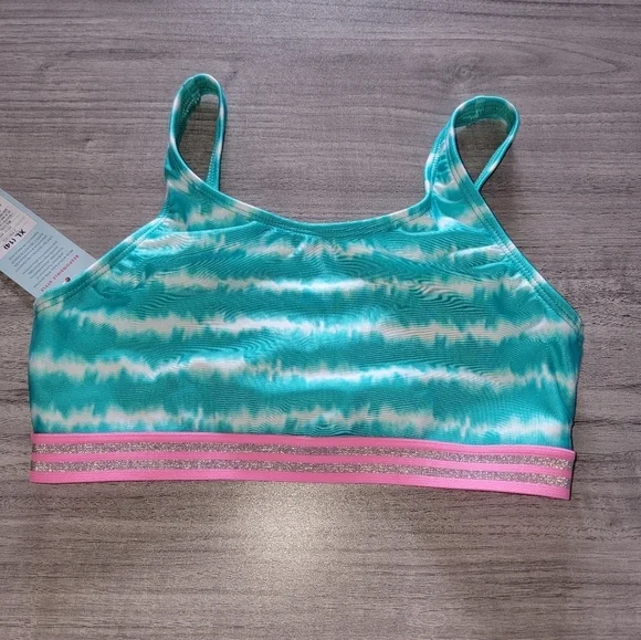 NWT Cat & Jack Girls Swim Tie-Dye Bikini Top