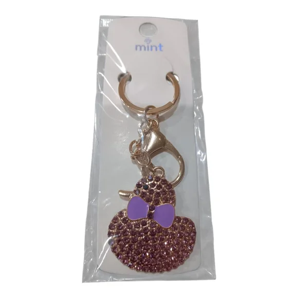 Duck your Favorite Valentine! Cute Purple Ducky Keychain Purse Backpack Charm!