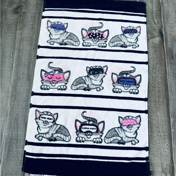 Cat Nap Cute Kitties Bathroom Hand Towel