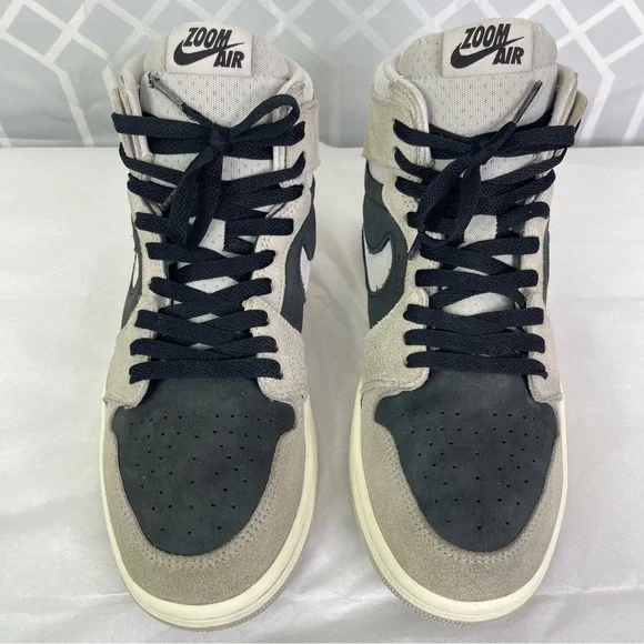 Jordan 1 High Zoom Air CMFT 2 Light Iron Ore Black Suede Sneaker Women's 9.5