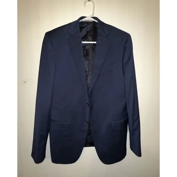 Joseph Abboud Men's 100%‎ Wool Sport Coat Blazer Navy Blue Size 40R