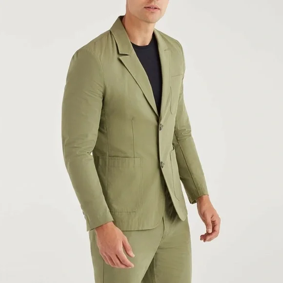 7 For All Mankind Army Linen Blazer Italian Fabric NWT​​​
