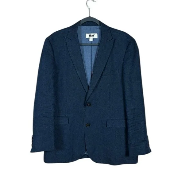 Joseph Abbound Mens 100% Linen Blazer Medium Wedding Coastal Single Breasted