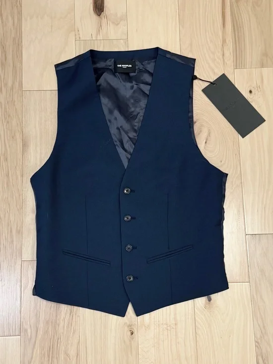 NWT The Kooples Men’s Wool Blue Petrol Suit Vest