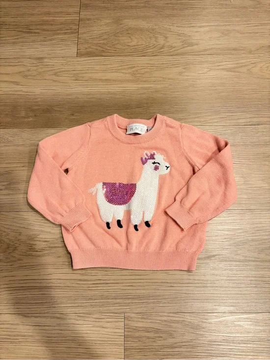 The Children’s Place Pink Llama Sweater Size 12–18M