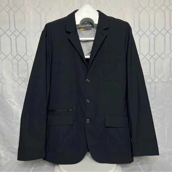 Eddie Bauer Travex Voyager Performance Nylon Lycra Travel Blazer Size 44