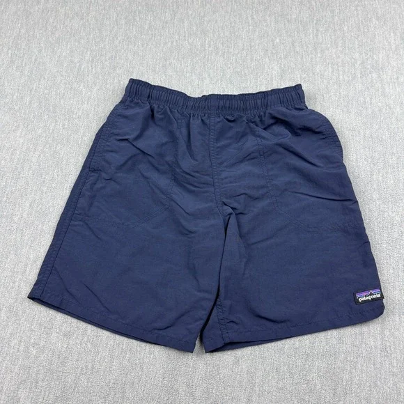 Patagonia Shorts Kids Large 12 Blue Baggies Lined Swim Trunks Stretch 67053