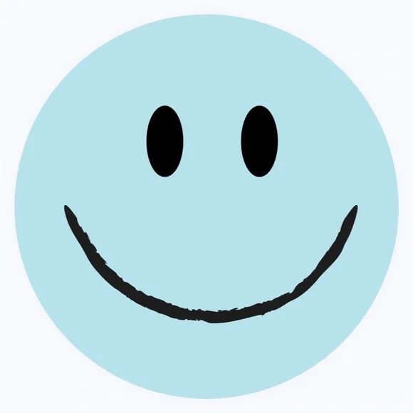 30 STICKERS - 2” ROUND - SMILE