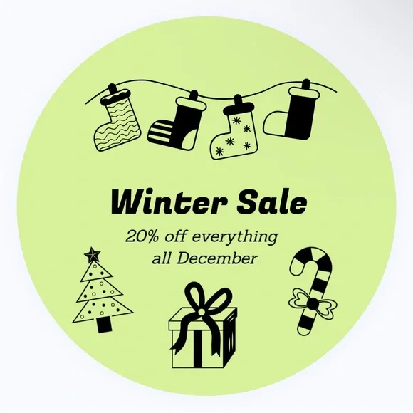 30‎ STICKERS - 2” ROUND - WINTER SALE