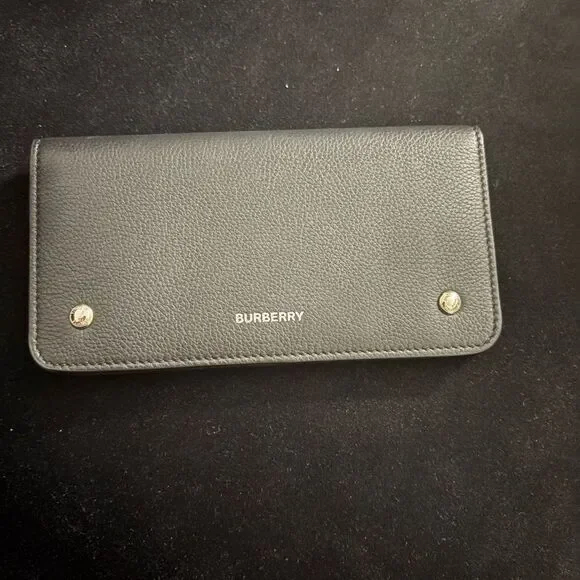 Brand new Burberry Black Leather Wallet/ check holder/ card holder