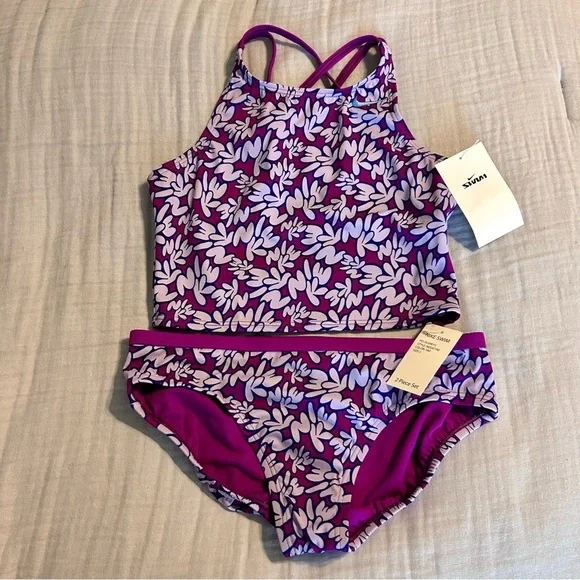 Nike Girls Bubble Letter Print Bikini NWT size Large