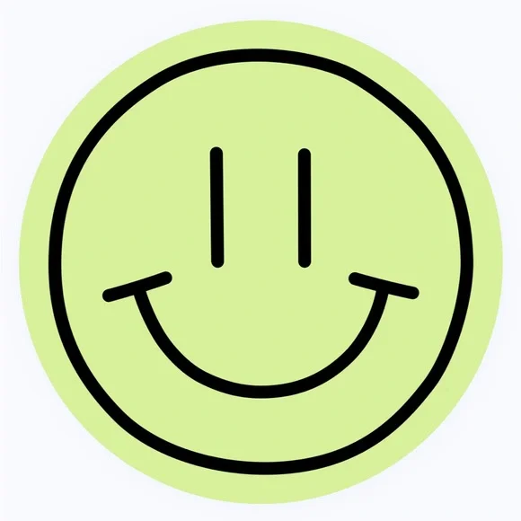 30 STICKERS - 2” ROUND - SMILEY