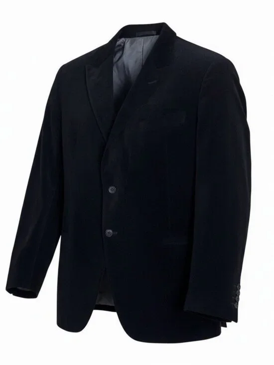ARMANI COLLEZIONI Black Luxury Designer Business Casual Blazer Jacket Mens 46R