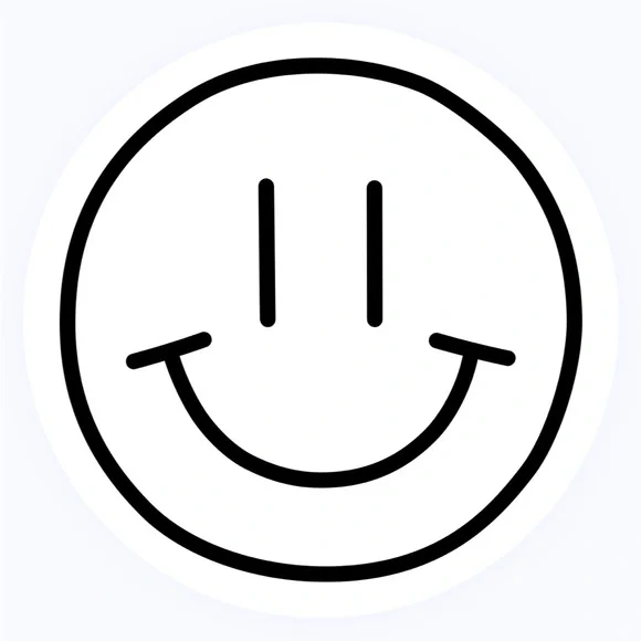 30 STICKERS - 2” ROUND - SMILEY