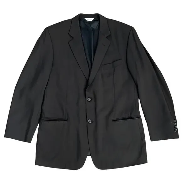 Joseph‎ & Feiss Mens Black 100% Classic Worsted Wool Blazer/Sports Coat Size 44R