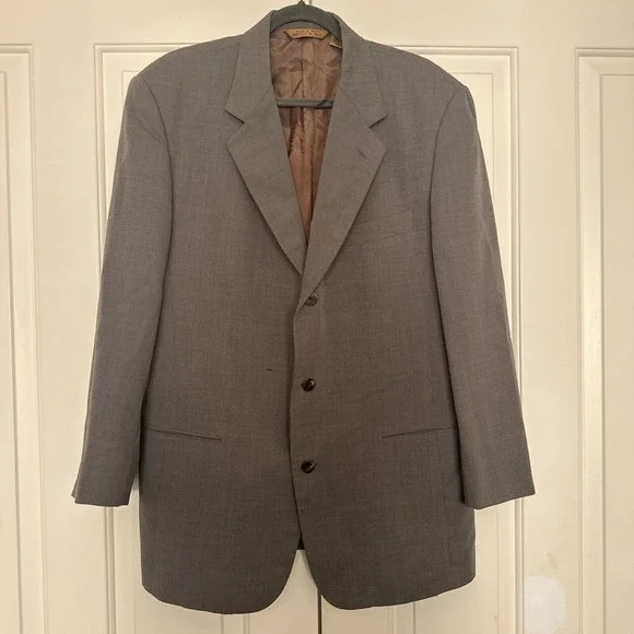 Vintage 90s Donna Karan Suit Jacket‎ 44R Blazer Sport Coat Made In Italy