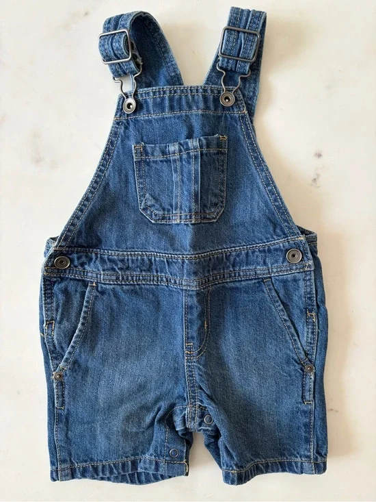 The Children's Place Light Wash Denim Shortalls