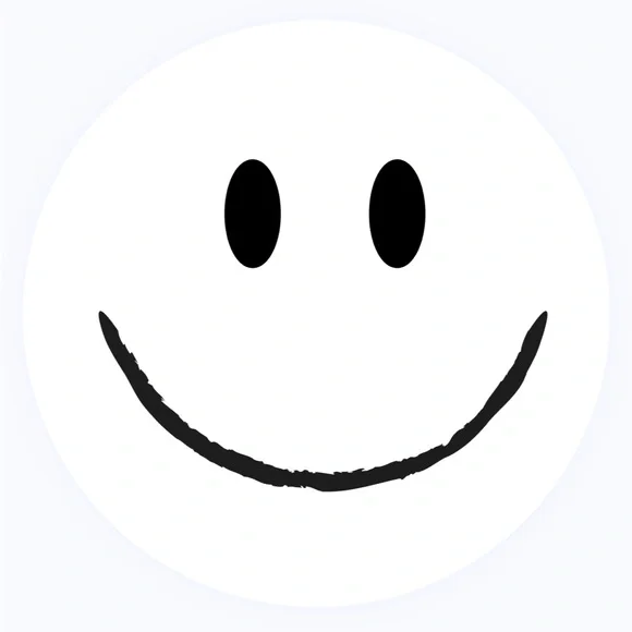 30 STICKERS - 2” ROUND - SMILE