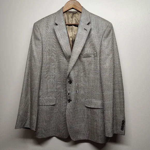 Lauren Ralph Lauren Trim Fit Suit Jacket Men Size 44R Cream Two Button Formal