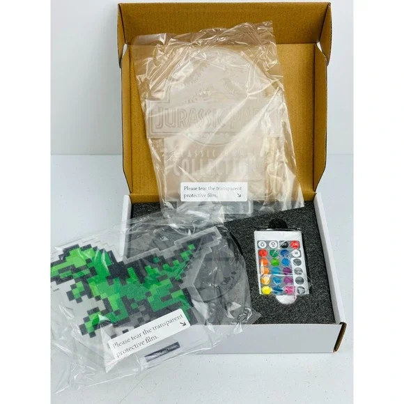 Jurassic Park Acrylic Lamp w/ Interchangeable Inserts Limited Collectors New