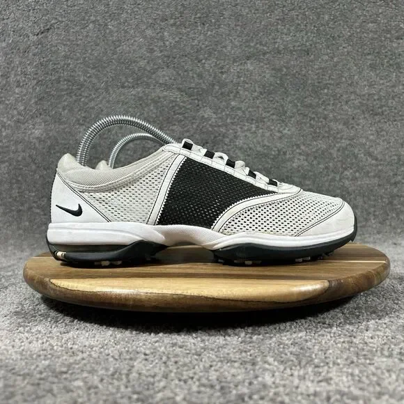 Nike Air Channel Tac Tongue-Less 335942-101 Women's Size 9 White Golf Shoes Used