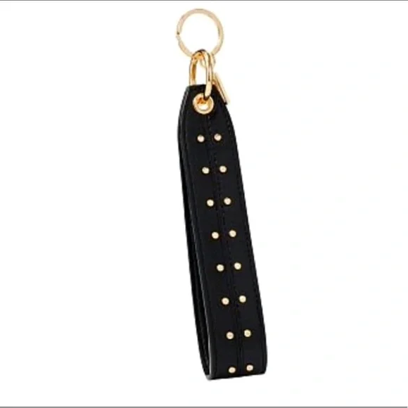 Victoria’s Secret Black Studded Keychain Wristlet nwt
