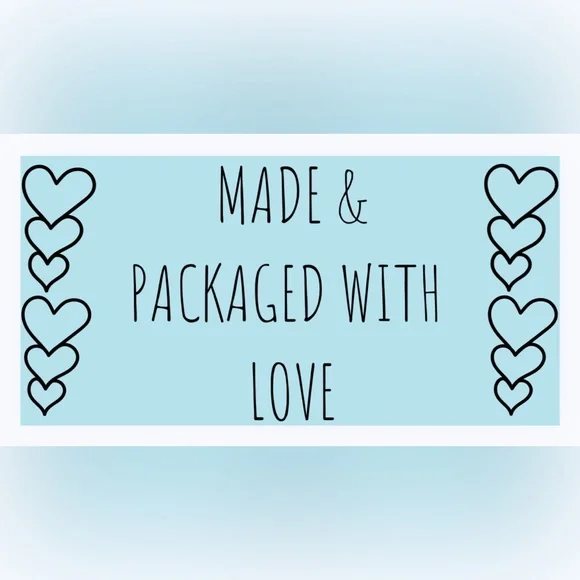 30 STICKERS - 2” x 1” - MADE & PACKAGED WITH ‘LOVE’