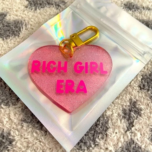 HANDMADE ACRYLIC HEART KEYCHAIN
