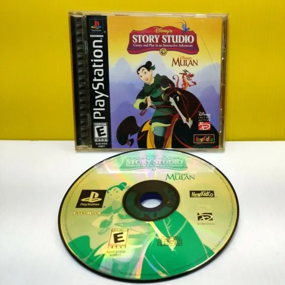 Disney's Story Studio Mulan Sony PlayStation 1 PS1 Complete Case Manual Game