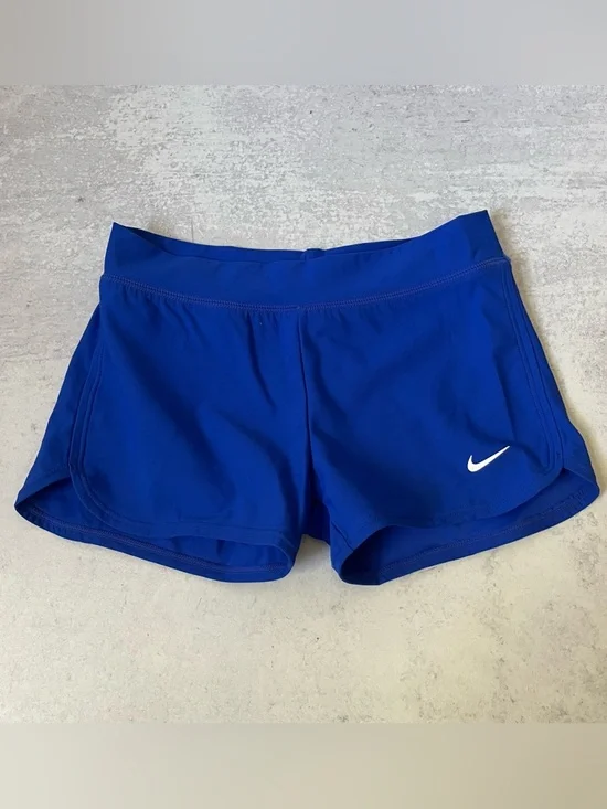 Girls Nike Swim Shorts Small Blue Outdoor Summer Sporty