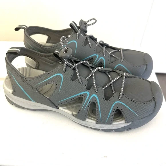 Athletic Works Womens‎ Easy On Off Bungee Laced Rugged Outdoor Sneaker Size 9