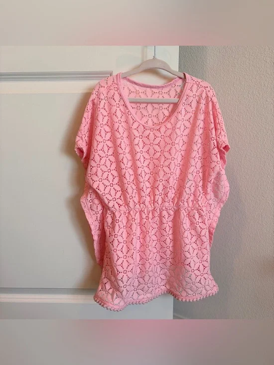 Wonder Nation little girls pink swimsuit cover up