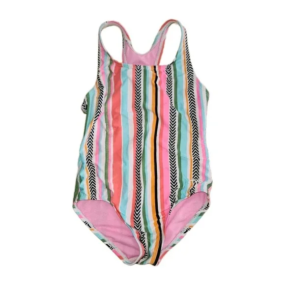 TYR‎  Sunset 1pc Swimsuit Striped Girls Size 7/8