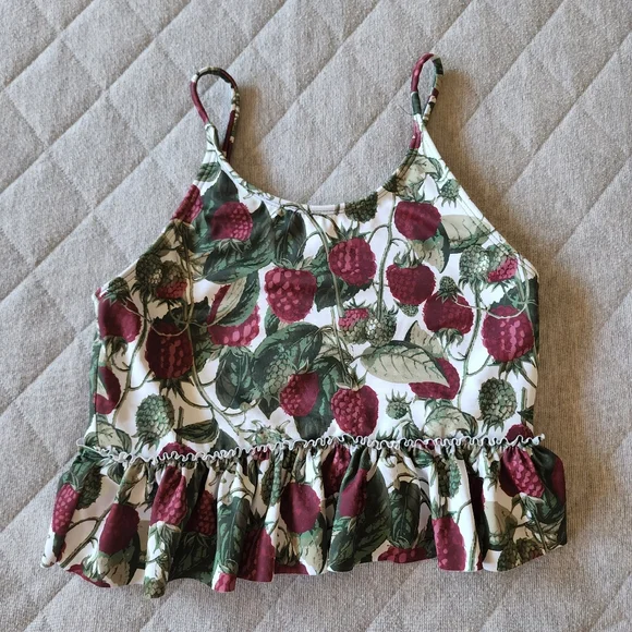 Kortni Jeane Girls Raspberry Peplum Top 10/11
