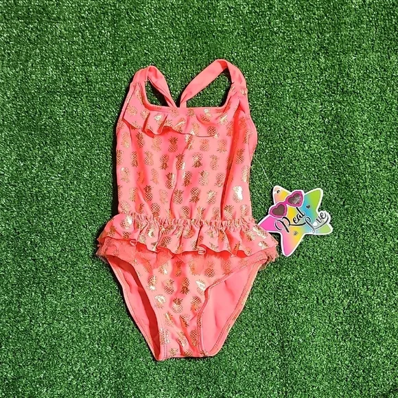 Coral Pineapple Print 2T Swimwear