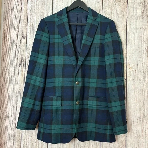 J.crew Mens Thompson University Blazer Jacket Wool Blend Slim Fit size 34R