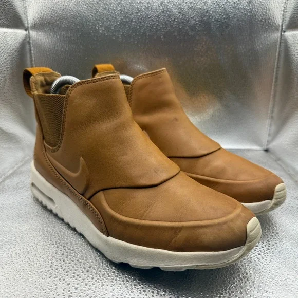 Size 7.5‎ Nike Air Max Thea Mid Ale Brown Womens Leather Shoes 859550-200