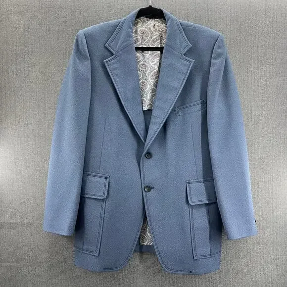 Vintage Johnny Carson For The Gay Blade‎ Mens Blue Blazer Sports Coat Size 44