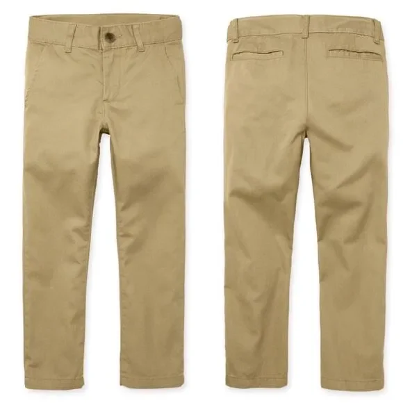 The Children’s Place Khaki Flat Front Chino Pants Size 6 Husky