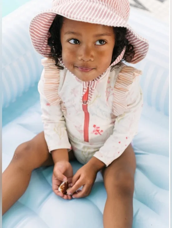 Pehr Swim Long Sleeve Hip Ruffle One Piece Size 6-12 Months NWT