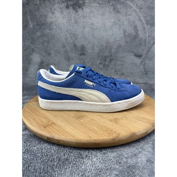 Puma Suede Classic Shoes Womens Size 7 Blue Low Top Casual Sneakers 362213-64