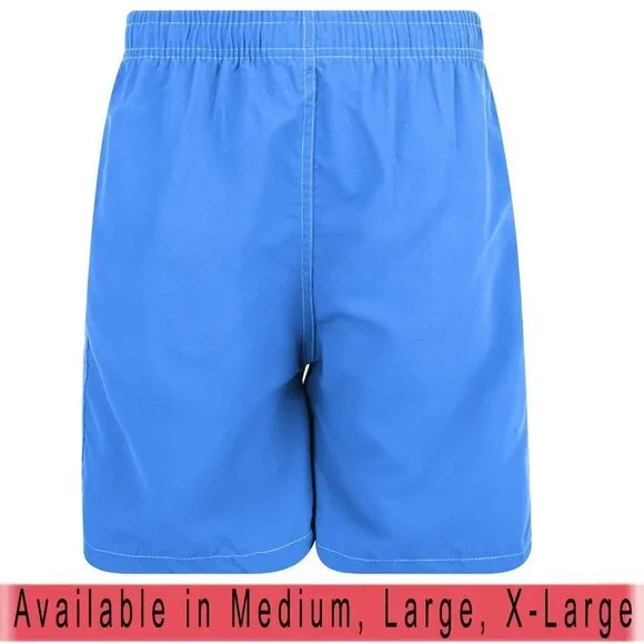 Boys Swim Trunks, Swimsuit Board Shorts, Elastic Bathing Suit, Blue, NWT