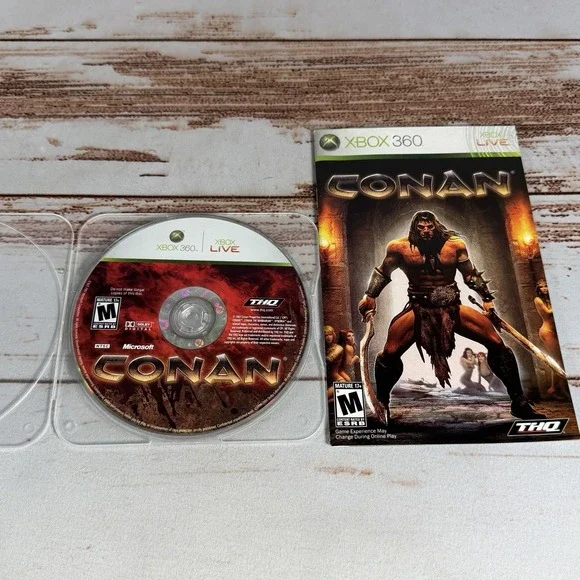 Conan Microsoft Xbox 360 Game Disc & Manual Only Resurfaced Tested