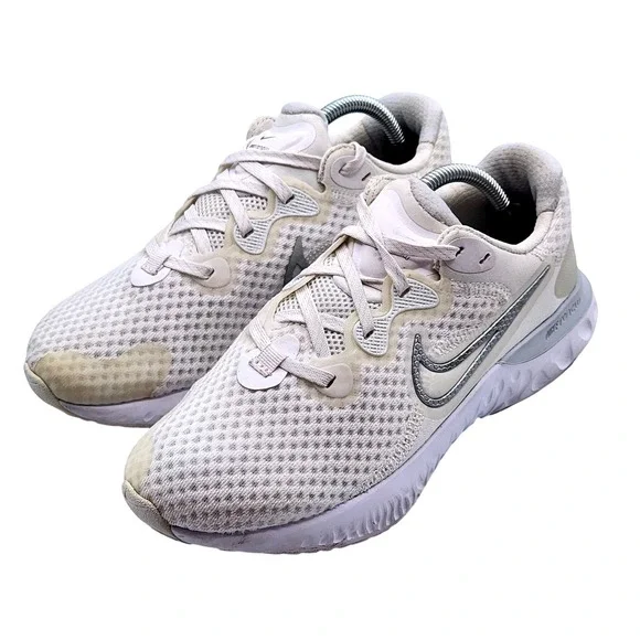 Nike Renew Ride 2 Womens 7 White Mesh Athletic Running Shoes CU3505-100