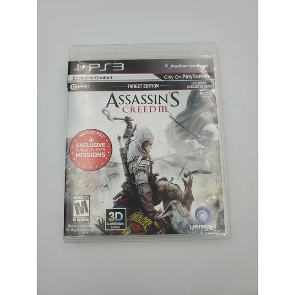 Assassins Creed III PS3 Sony PlayStation 3 Target Edition Complete Tested