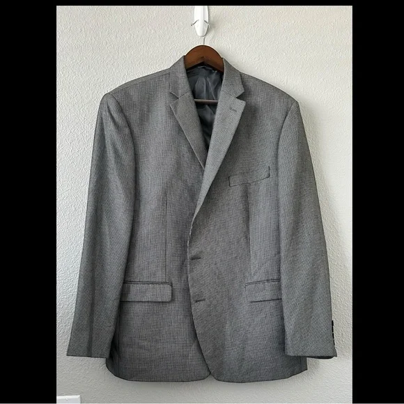 Men's Lauren Ralph Lauren Gray Houndstooth Blazer Jacket 46 R‎
