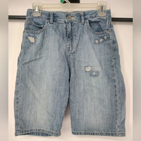 The Children's Place Distressed Light Blue Denim Shorts Size Boys 12