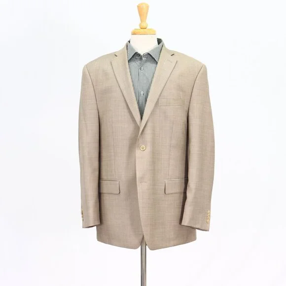Calvin Klein 44R Brown Solid 2-Button Sport Coat Blazer Jacket T299