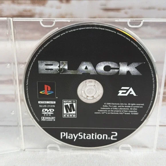 Black PS2 Disc Only Tested Sony PlayStation 2 Criterion EA Shooter 2006